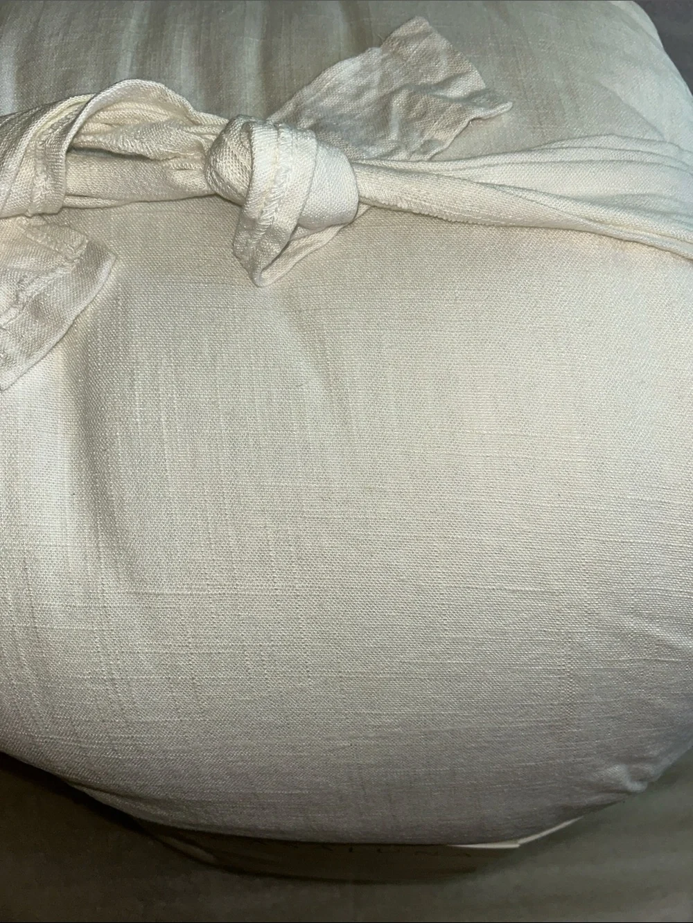 Casaluna King/ Cal King Heavyweight Linen Blend Comforter Set - White